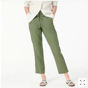 NWT J. Crew Tie-Waist Seaside Pant in Linen Blend Medium